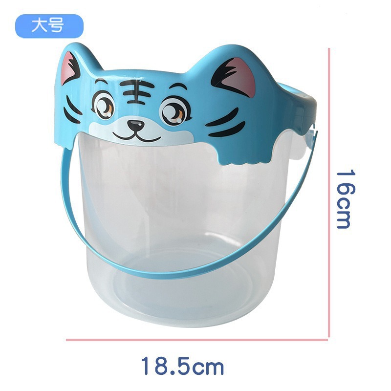 8926 cubo medio transparente azul
