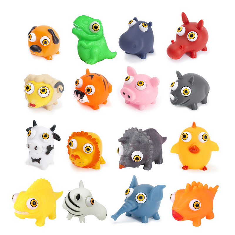 Explosión transfronteriza de dibujos animados ojos estallidos animales ojos apretando muñecas para descomprimir pellizcar