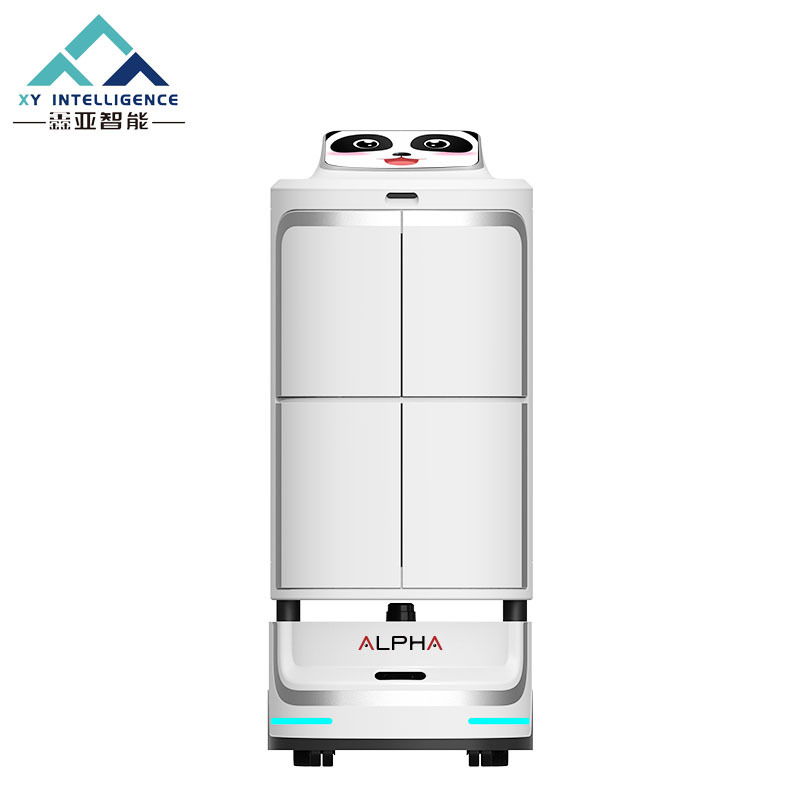 飞毛腿 双舱封闭式送物机器人 智能酒店送餐语音对话配送宾馆旅馆