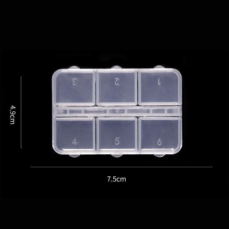 Joyería de uñas perla mixta semicírculo plano beige 12 rejilla en caja tamaño destacado redondo accesorios de uñas material