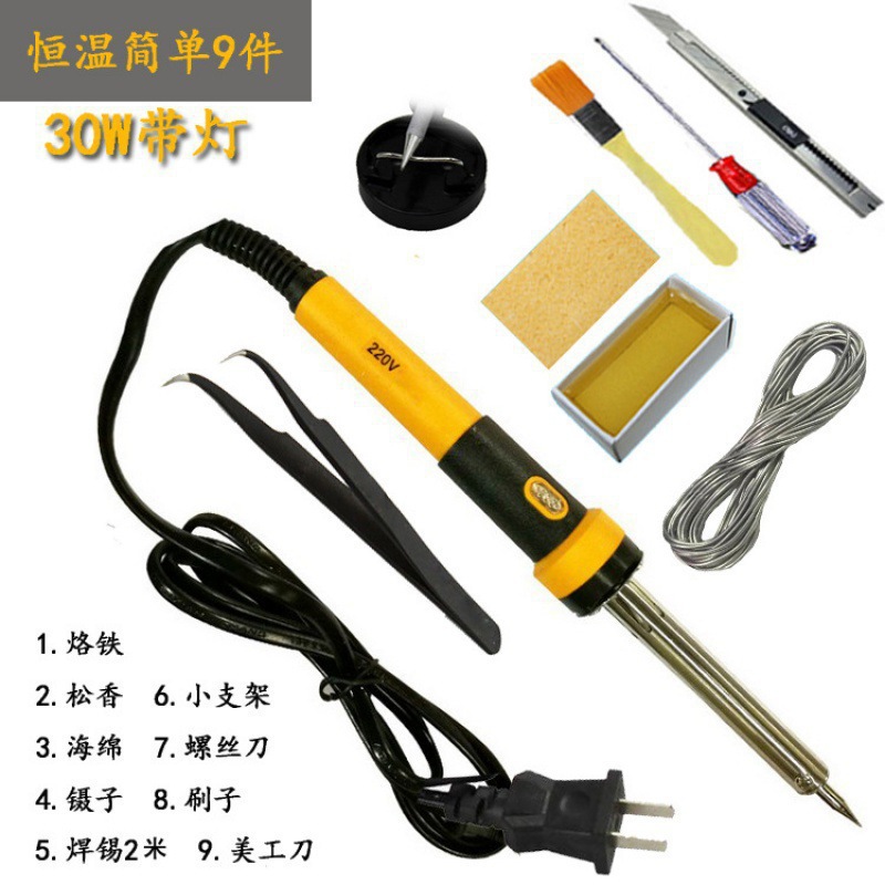 电烙铁套装 家用学生焊锡枪维修电洛铁锡焊恒温焊接工具电焊笔
