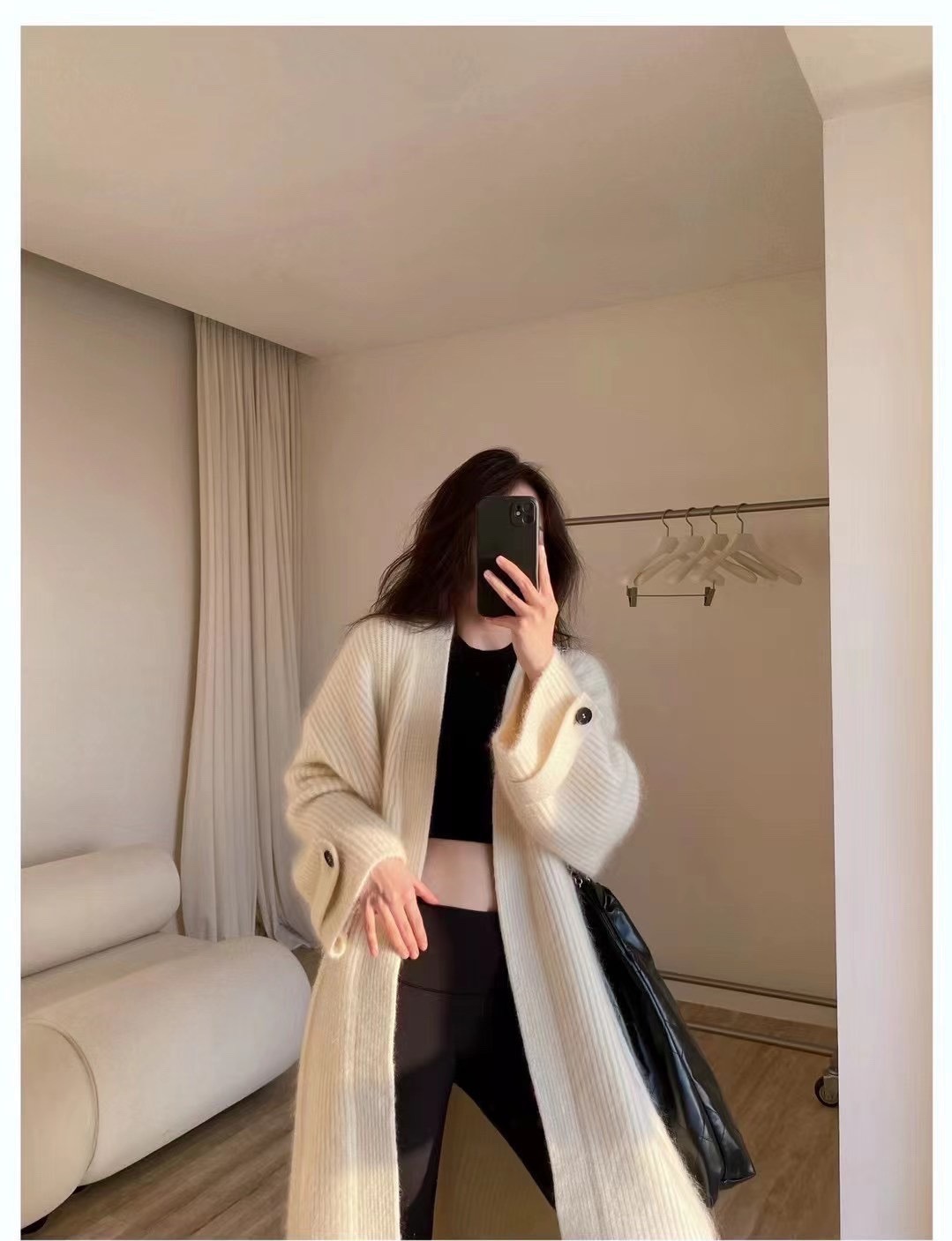 Sweater Tops Type Wholesale Women's Elegant Solid Color Long Sleeve Button Sweaters & Cardigans