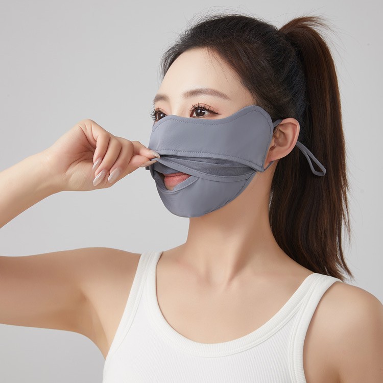 Voile de protection faciale 2026 en soie glacée pour femmes, protection solaire UV 3D, masque respirant, protection des yeux, bouche ouverte_voghion.com