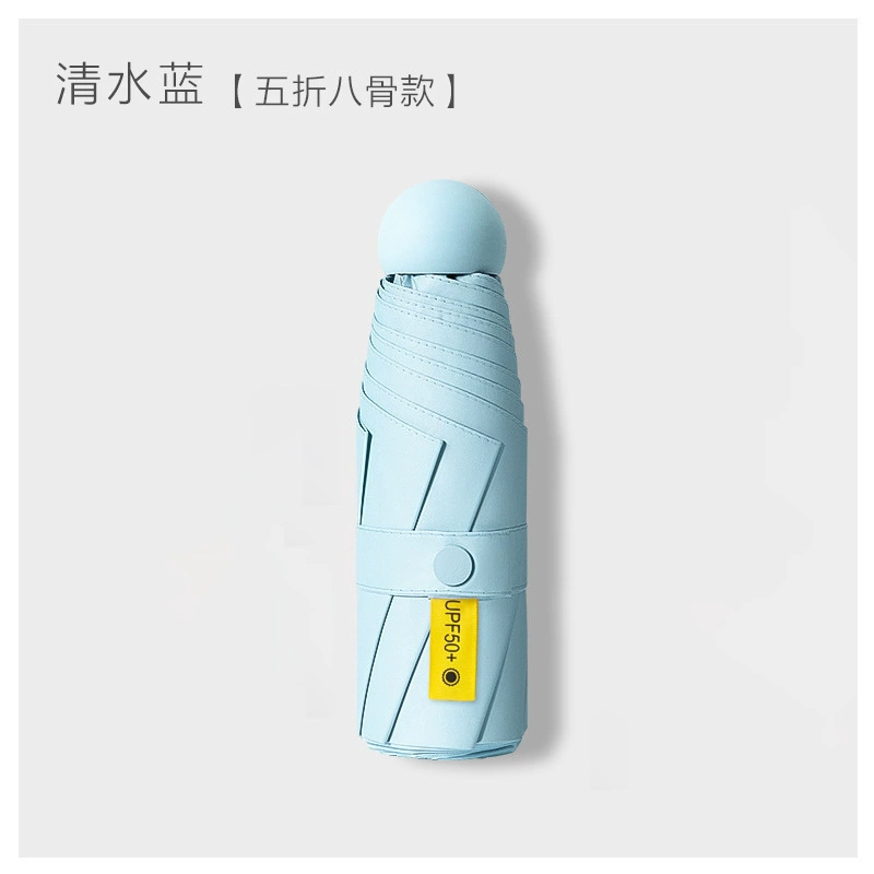 Umbrella, small capsule solar-powered, sun protection