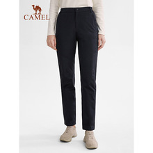 骆驼户外冲锋裤男防风防水直筒工装长裤春秋加绒款侣登山休闲裤女