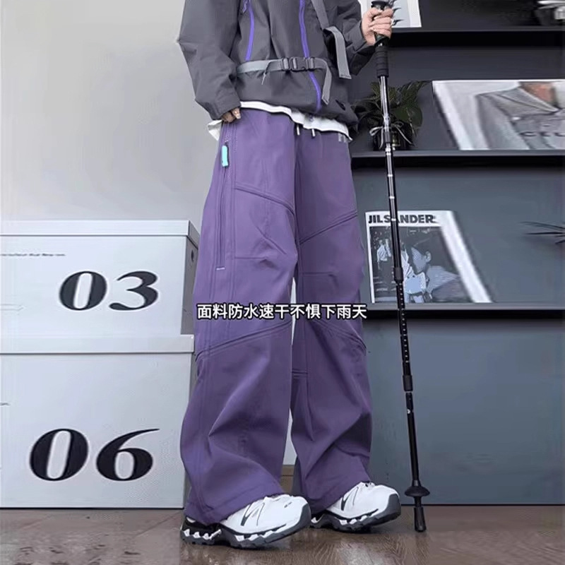 Jsen Trendy Brand Purple Ski Pants for Men and Women, Winter Fleece-Lined, Thickened, Cold-Proof, Waterproof Outdoor Pants Jsen Trendy Brand Purple Ski Pants for Men and Women, Winter Fleece-Lined, Thickened, Cold-Proof, Waterproof Outdoor Pants