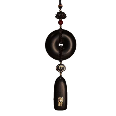 Car hanging — Pendant Made of Red Sandalwood, Featuring a Safety