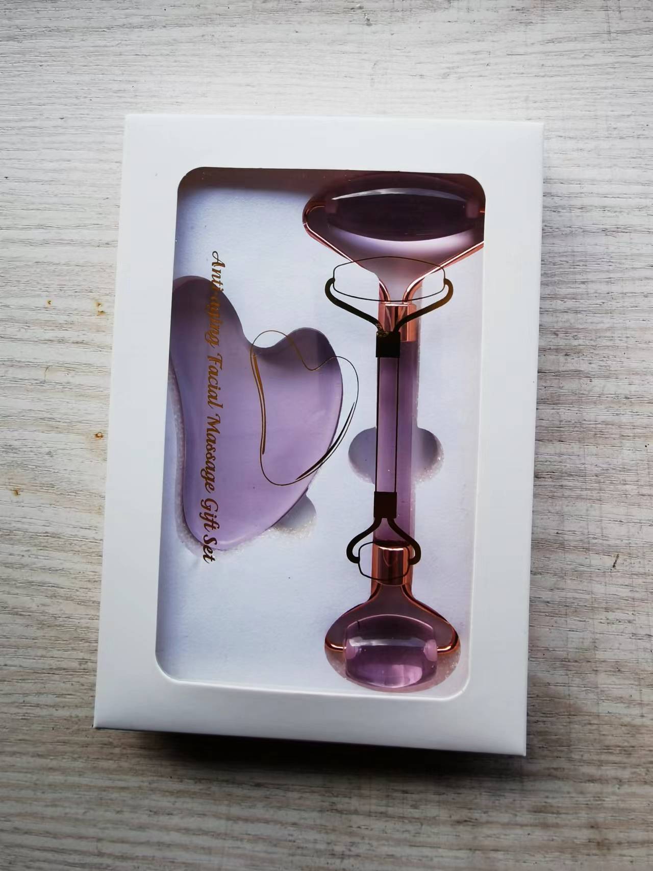 Caja de regalo de masaje facial de rueda de jade natural para masaje de placa de masaje de rueda de jade de suministro directo