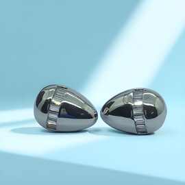 一对水滴耳钉白铜镶锆水滴创意女士耳环完美礼物送女友耳饰