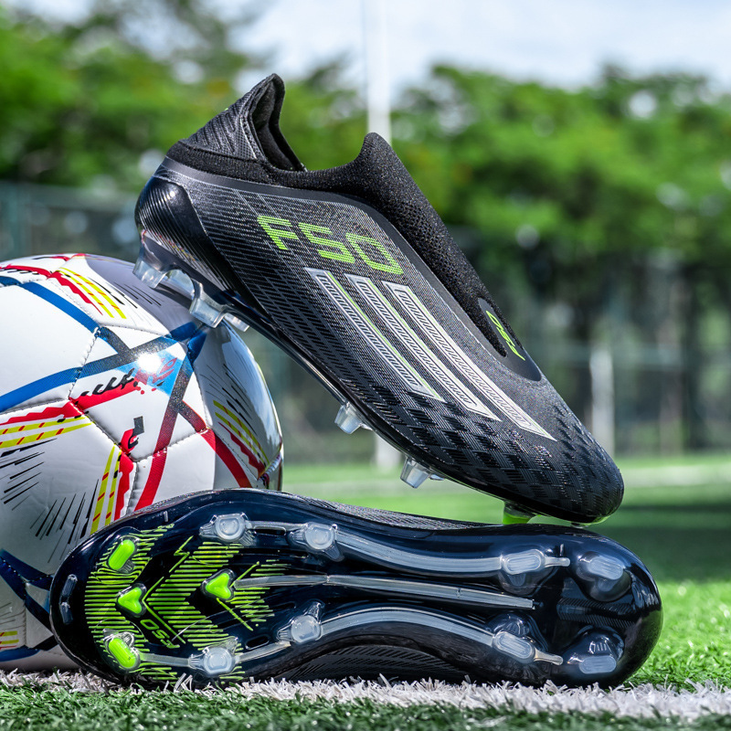 Zapatos de Fútbol de Corte Bajo para Adultos de TPU y EVA Transpirables para Césped Natural y Artificial