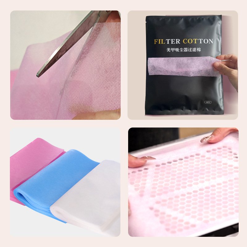 Herramientas de uñas Aspirador especial Filtro de papel de filtro de algodón Desmantelador de uñas Tela de filtro Aspirador de uñas Papel de filtro