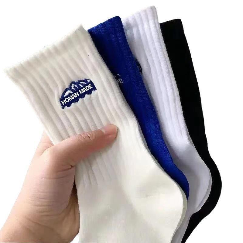 Men's Autumn and Winter Thick Polyester Cotton Socks, Men's Sports Couple Women's Mid-Tube Socks, Trendy Snow Mountain Sports Socks