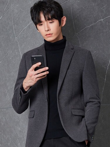 【Special】Autumn and Winter Men's Casual Suit Jacket Slim Korean Style Woolen Overcoat Suit Set Top Single Trendy