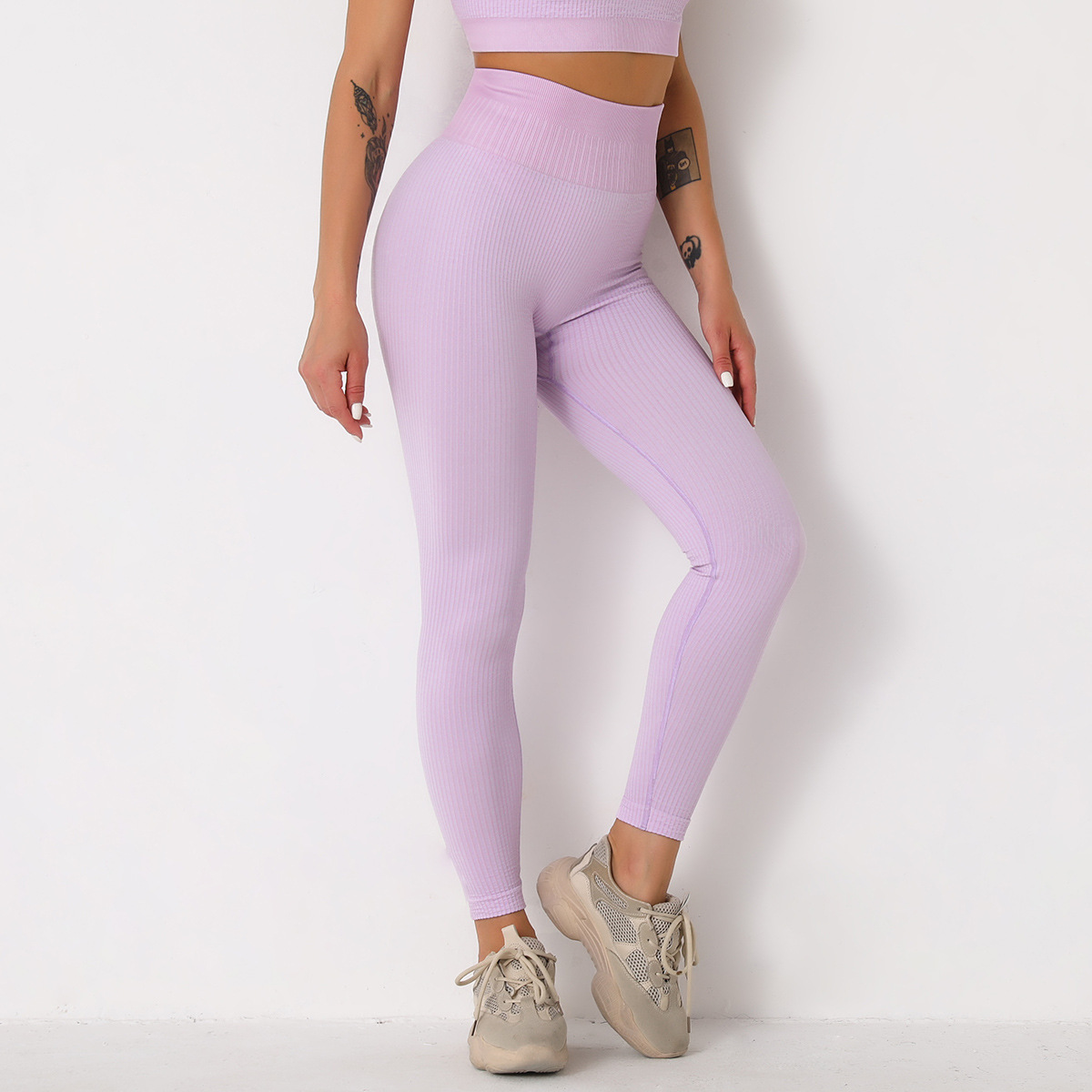 nihaostyle ropa al por mayor nuevos pantalones de yoga sin costuras NSNS66947