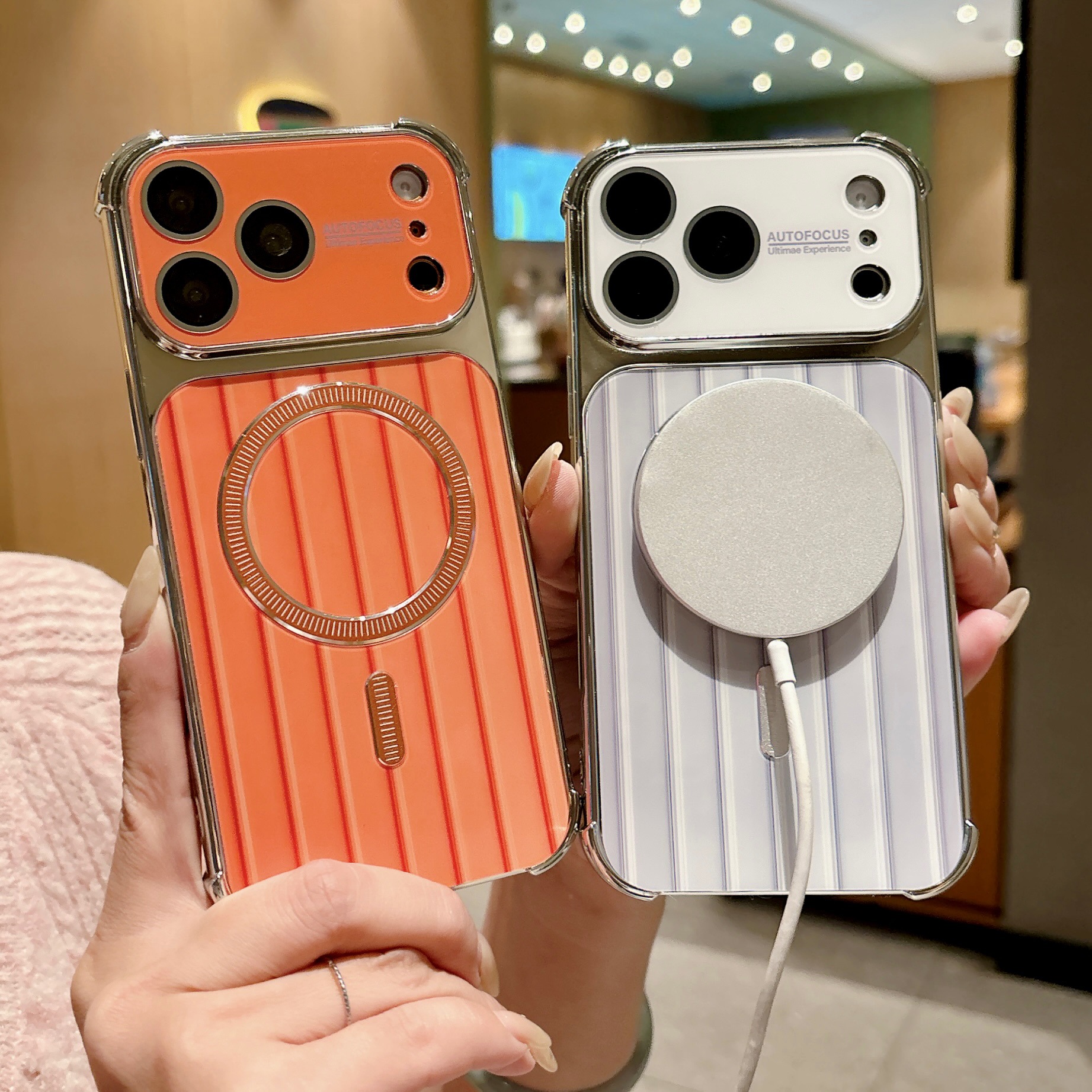 Funda Magnética Tipo Maleta para iPhone 18 Pro Max, Silicona, Anticaídas