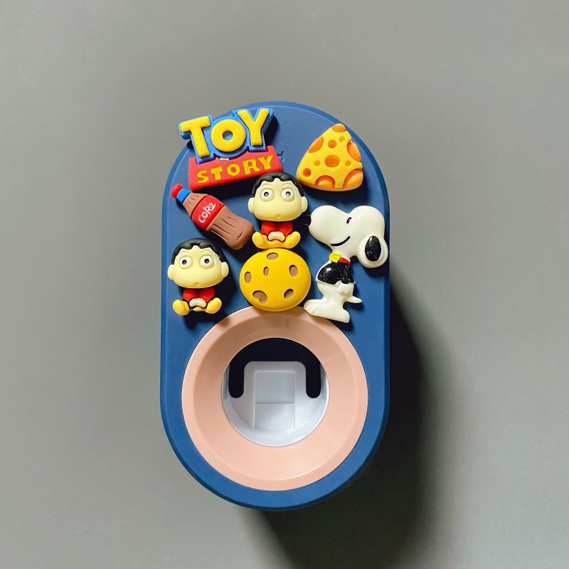 Automático de pasta de dientes exprimidor de dibujos animados de los niños lindo Punch-libre almacenamiento rack clip de pasta de dientes exprimidor diario diverso suministro