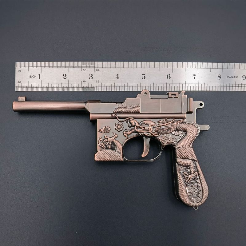卸売り金龍論殻銃毛瑟銃箱銃は金属軍事模型の子供のレトロなおもちゃに似せて発射できない|undefined