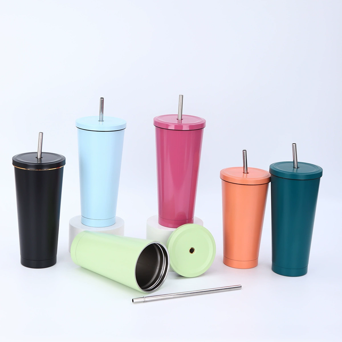 Вакуумный качественный ручной стакан из стекла и нержавеющей стали