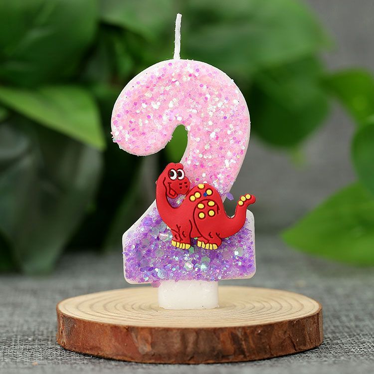 恐龙系列数字生日蜡烛儿童男孩周岁聚会庆生派对蜡烛蛋糕装饰批发|undefined