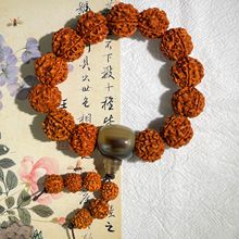 大金刚千福菩提子手串佛珠念珠核桃原籽盘玩盘串学生男女解压神器