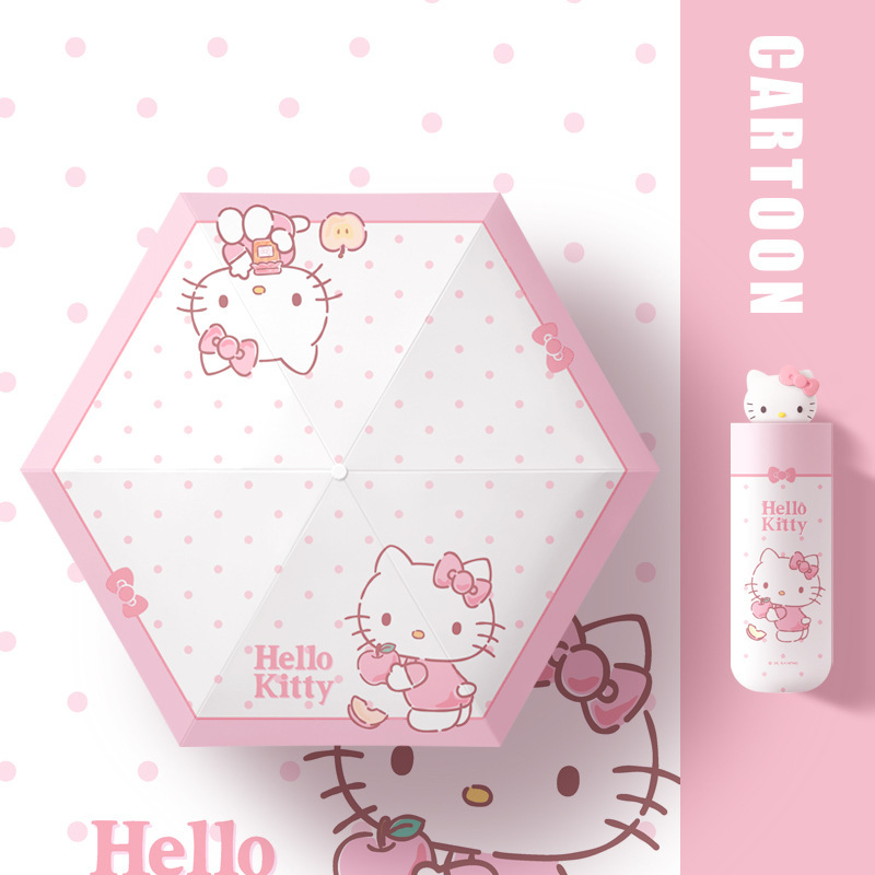 正規品 サンリオ 自動傘 かわいい kt 猫 50% off 晴雨兼用日よけ傘 ハローキティ セット|undefined