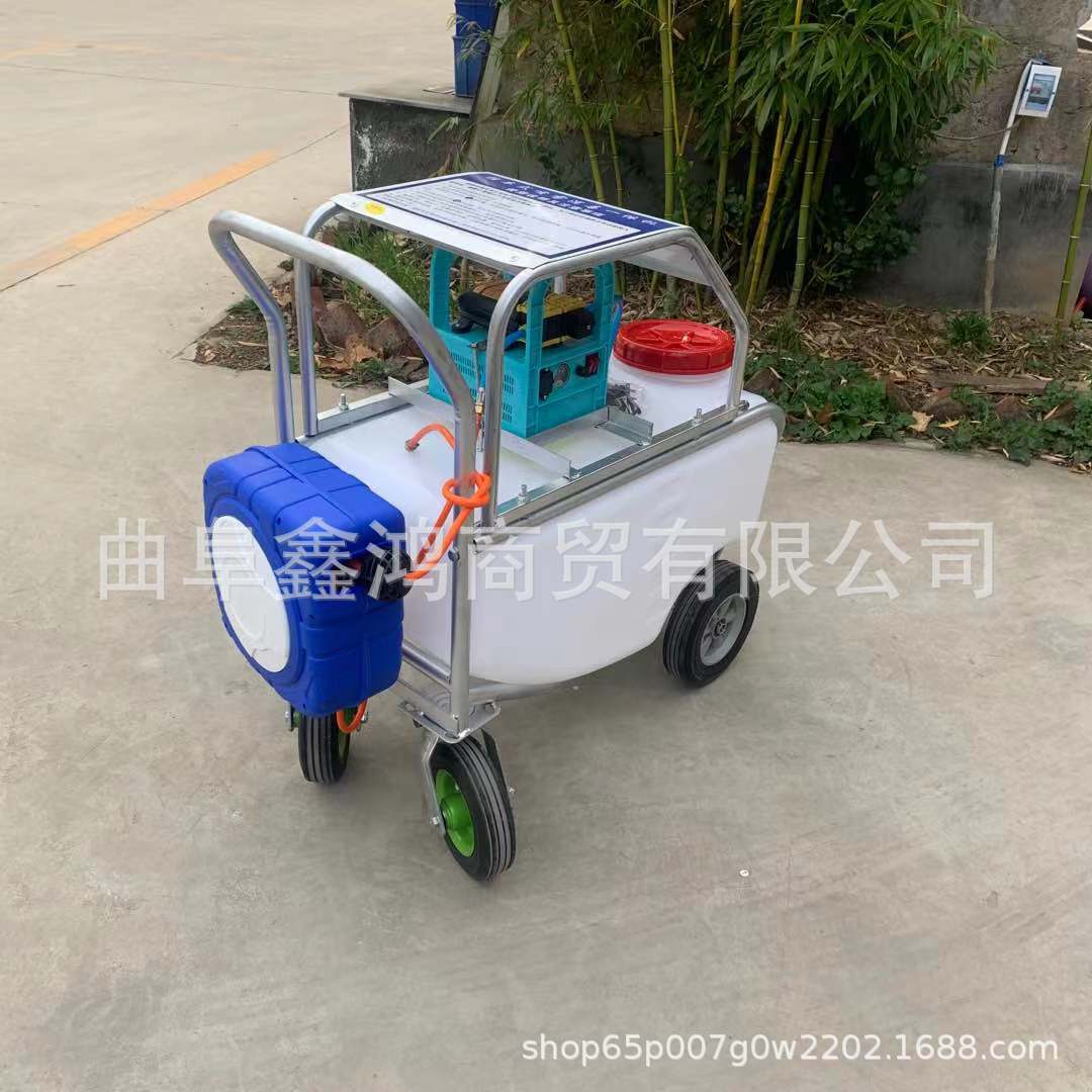 工地防尘汽油喷雾器 手推式汽油打药机图片 风送式果园电动打药机