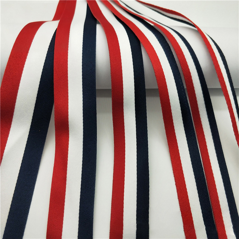 100D banda de banda de poliéster densa tricolor banda de banda de banda de banda lateral ropa bolsa accesorios en stock al por mayor