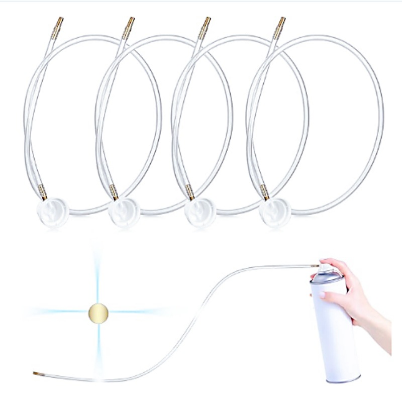 Boquilla de cánula autopintura boquilla de aerosol 50cm con boquilla de manguera para limpiar accesorios de tubería de extensión de aire acondicionado