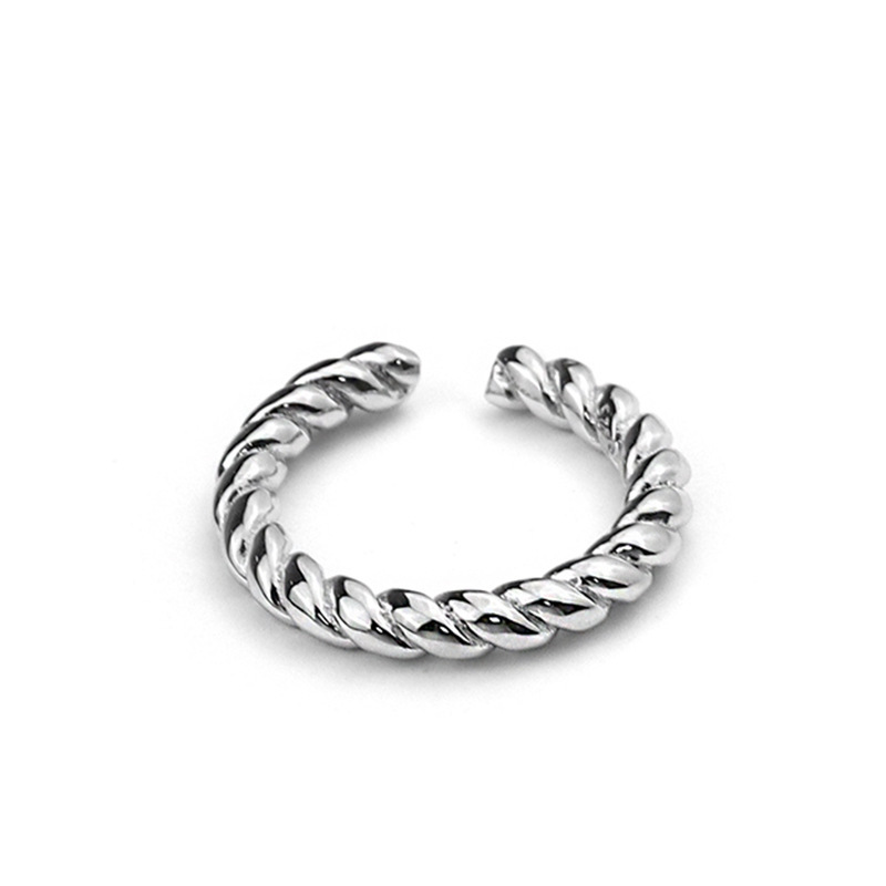 Korean Style Simple Twist Simple Bracelet Ring Female Ins Cold Style Fashion AllMatch Index Finger Ring Open Ornamentpicture16