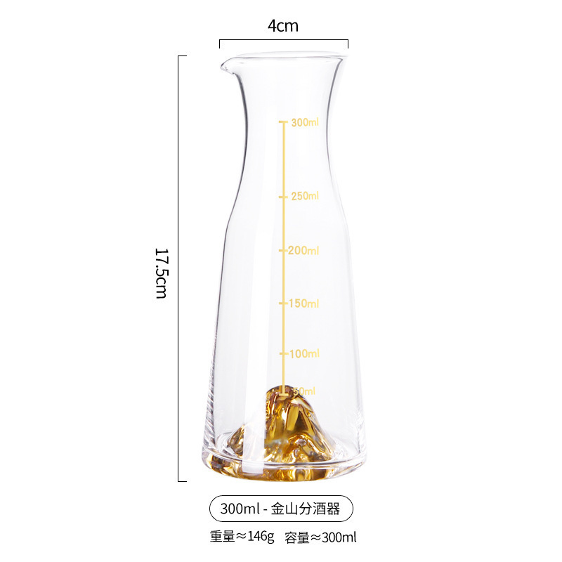 Taza de licor de lámina de oro, vidrio de cristal, dispensador de licor, taza de bala doméstica, taza de una sola olla, taza de bebida, taza de bebida