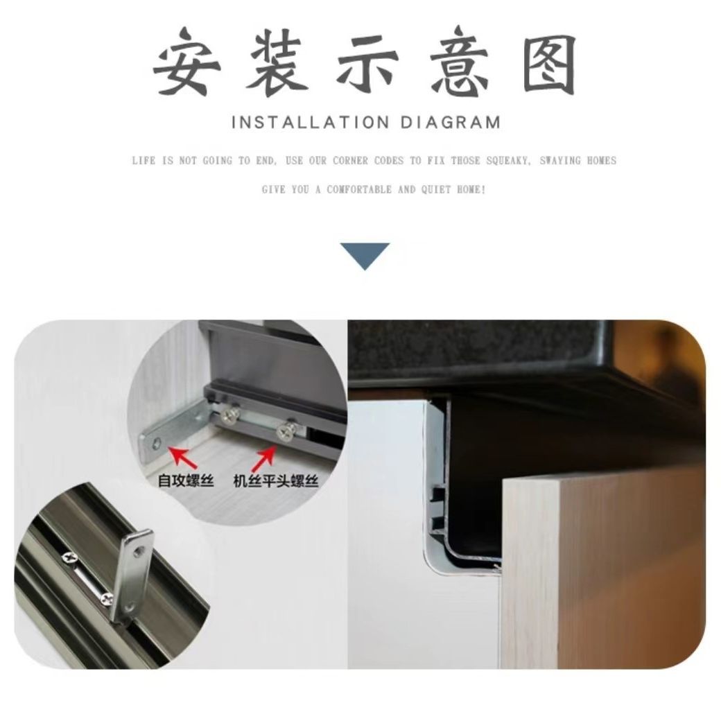 4-agujero diente ángulo código gabinete accesorios madera fijo hebilla 90 grados ángulo recto pieza enlace dispositivo ángulo caballo triángulo ángulo hierro