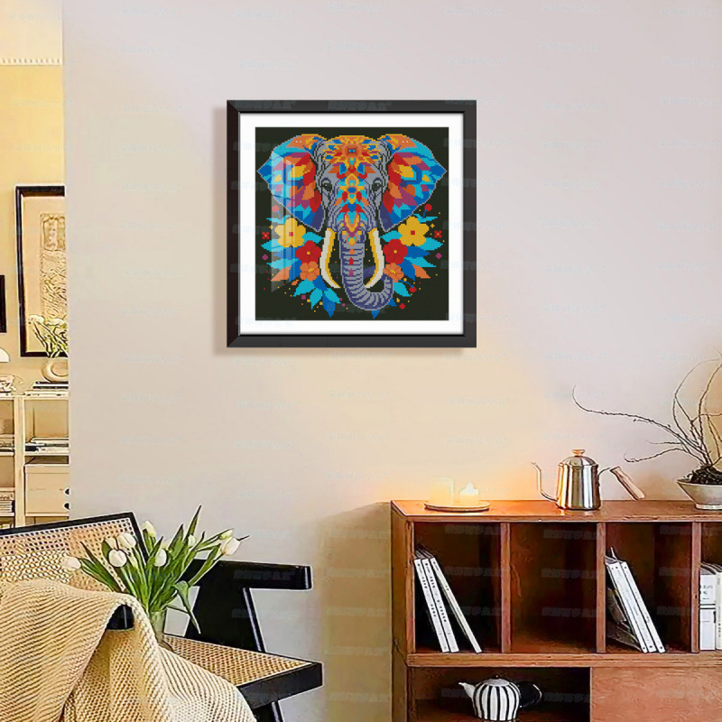 Mona Lisa real bordado de cruz colorido nuevo animal lindo moderno simple sala de estar bordado a mano