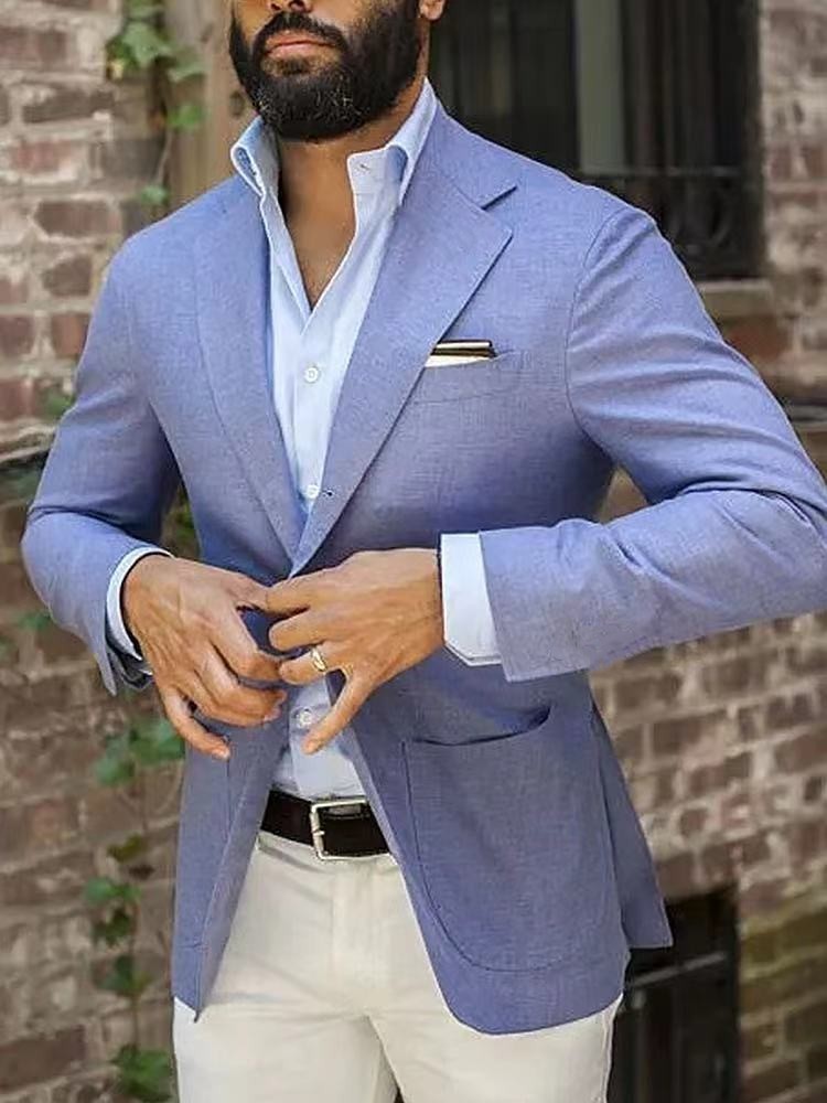 Nuevo comercio exterior transfronterizo primavera y otoño impresión digital reticular hombre traje casual traje casual chaqueta