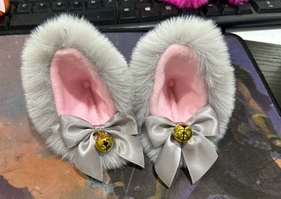 Vehicle Modification, Cat Ear Riding — Motosiklet dəbilqələri - gray-pink-gray-bell