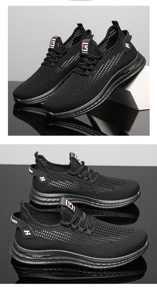 Giày thể thao nam dệt kim thoáng khí, đế bằng, kiểu sneaker năng động — 507-màu cà phê, 507-màu xám, 507-màu đen, 507-Màu cà phê [đóng hộp] chi tiết 21