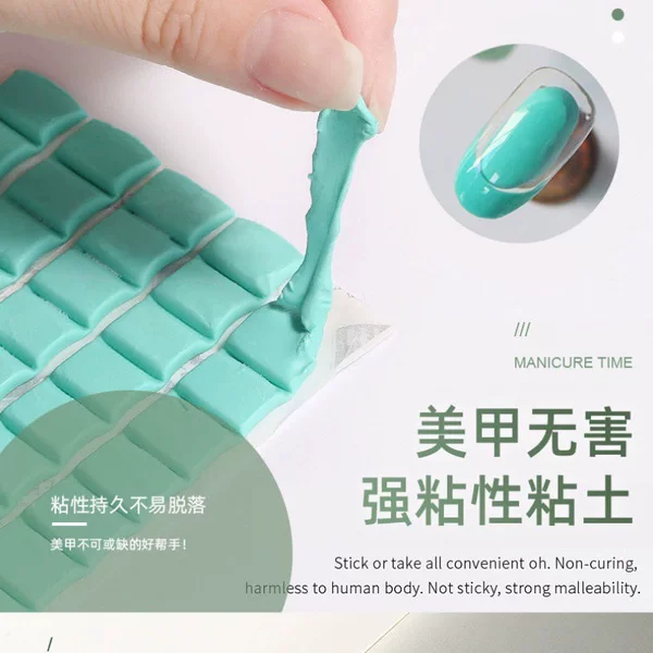 Cross-Border Nail Art Clay DIY Practice Base Nail Piece Clay Fixing Clay Color Card Chess Piece Tool Clay Wearable Nails