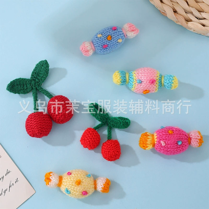 Волосатые трикотажные радужные конфеты броши аксессуары diy креативные булавки обувь аксессуары для одежды аксессуары оптом