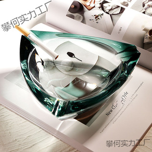 Light Luxury Creative Ashtray Large Crystal Glass Home Living Room Office Atmospheric Personalized Ornaments