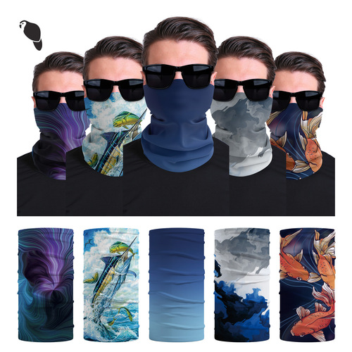 High-Elastic Lycra Magic Headscarf UPF50+ Soft Sun Protection Face Mask Outdoor Sunshade Seamless Cycling Head Cover Neck Gaiter