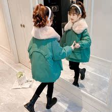2022女童棉衣冬裝新款中大童韓版羽絨棉服女寶寶加絨加厚派克服潮