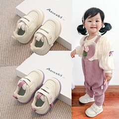 赤ちゃんの靴の新型の赤ちゃんの靴の柔らかい底の1-2-3歳の男の子の女の子の機能の白い靴の子供の靴の卸売り