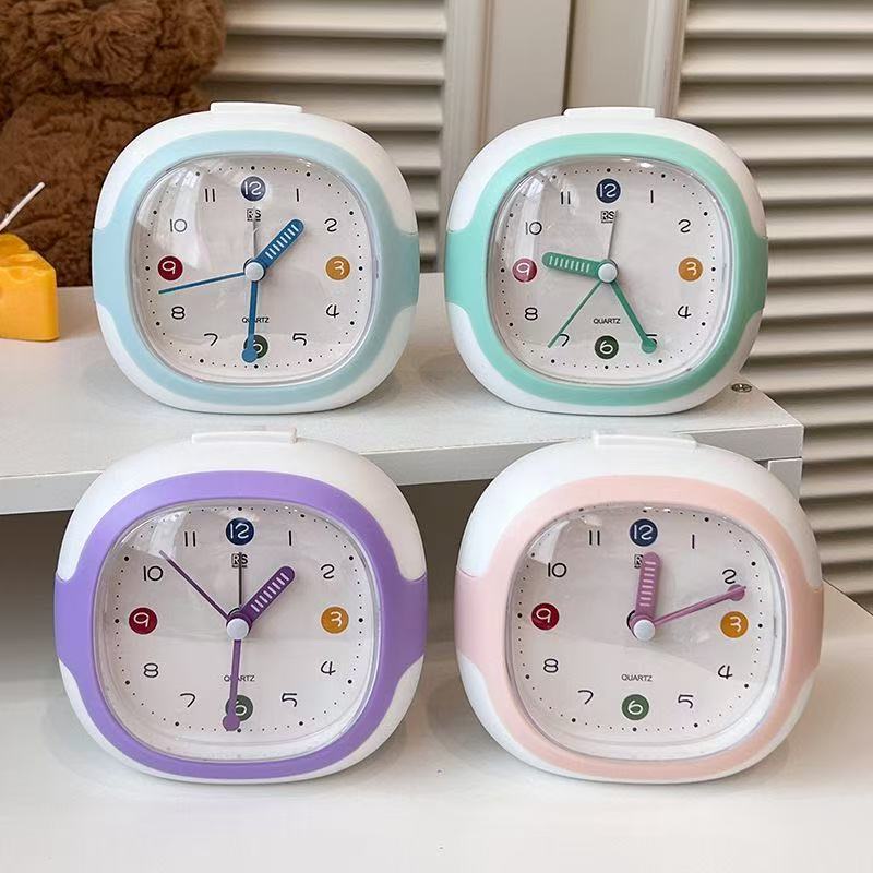 Source manufacturers mute alarm clock new fashion student bedside small noisy watch bedroom luminous clock desktop clock