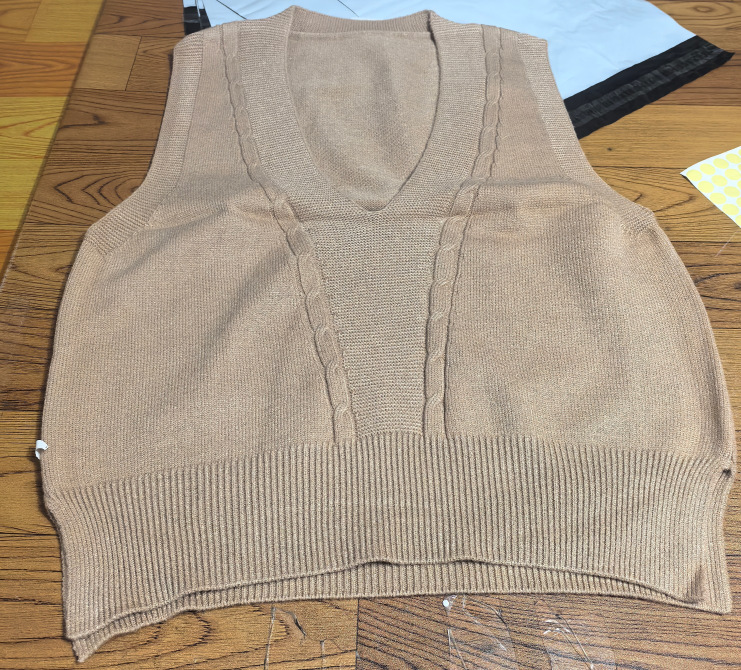Otoño de las nuevas mujeres con cuello en v chaleco suelto más tamaño suéter de punto estilo coreano lana peinada chaleco torcido