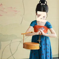 Китайское детское платье Hanfu для девочек, новинка лета 2025 года, платье супер феи в древнем стиле, костюм Тан, популярное платье интернет-знаменитостей.