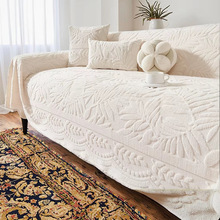 高级感沙发垫秋冬新款毛绒沙发盖布巾防滑套罩一片式全包跨境代发