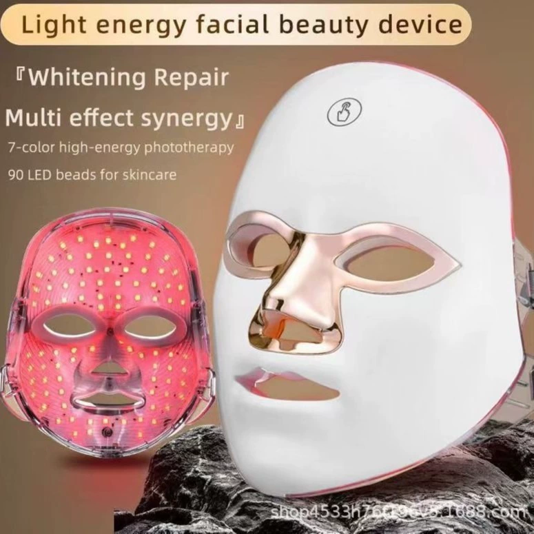 Косметическая LED-маска для лица, омоложение кожи, лёгкая 0,3 кг, несколько цветов