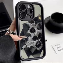 新款黑色玫瑰适用iPhone17手机壳16e苹果17promax/15跨境13/14pro