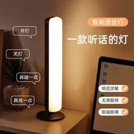 人工智能语音控制灯新款卧室家用小夜灯声控睡眠床头宿舍阅读台灯
