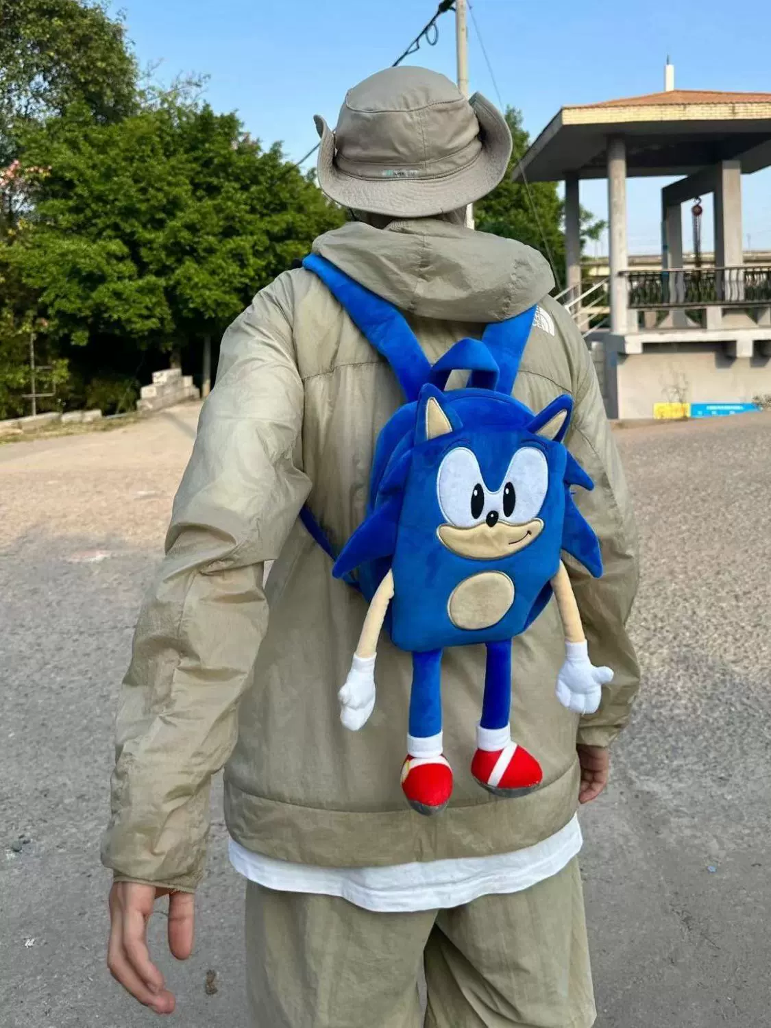 Cartoon Backpack (Sony) Sonic 3D Plush Mini School Bag, Soft Plush Design