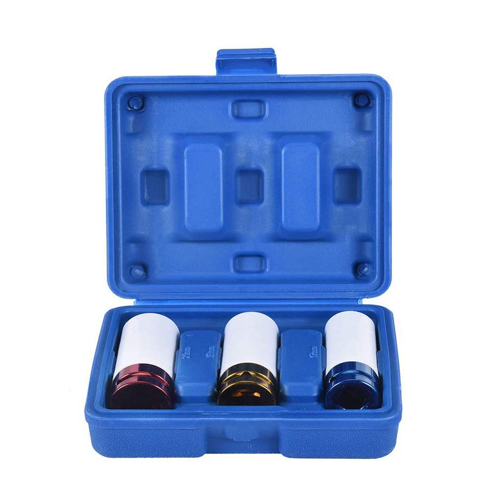 3 Unid desmontaje protección de neumáticos cabeza La Manga 17/19/21 pistola aire alargado llave eléctrica reparación herramienta traje 1/2